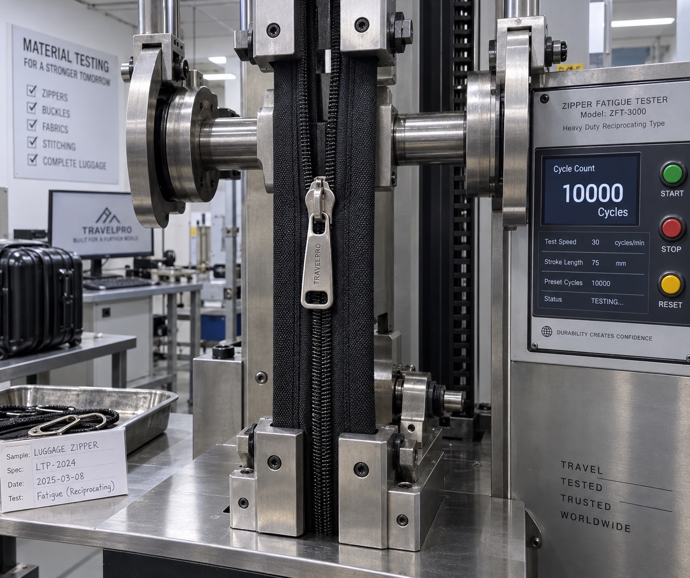 Zipper Reciprocating Fatigue Testing